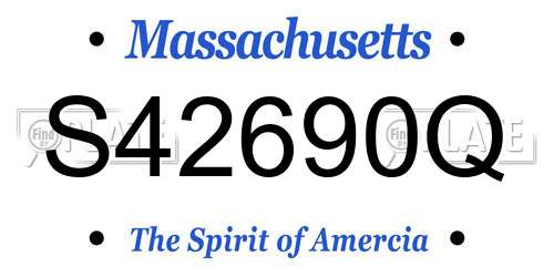 S42690Q Massachusetts License Plate