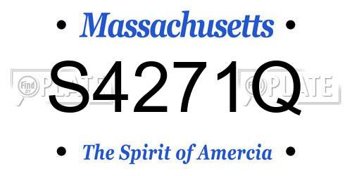 S4271Q Massachusetts License Plate