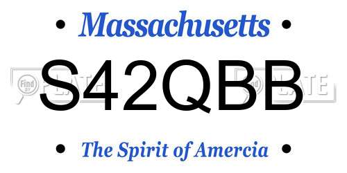 S42QBB Massachusetts License Plate