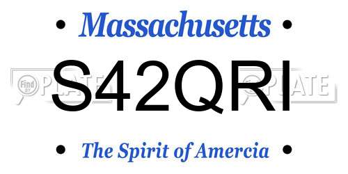 S42QRI Massachusetts License Plate