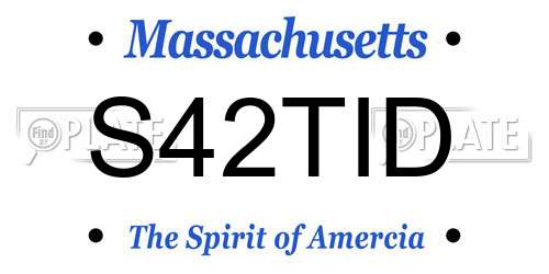 S42TID Massachusetts License Plate