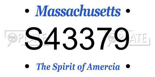 S43379 Massachusetts License Plate