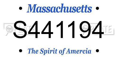 S441194 Massachusetts License Plate