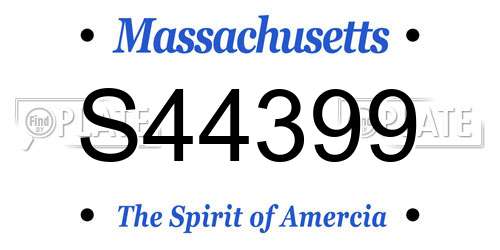 S44399 Massachusetts License Plate