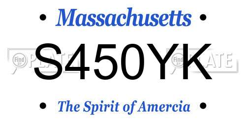 S450YK Massachusetts License Plate