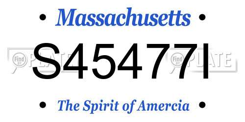 S45477I Massachusetts License Plate