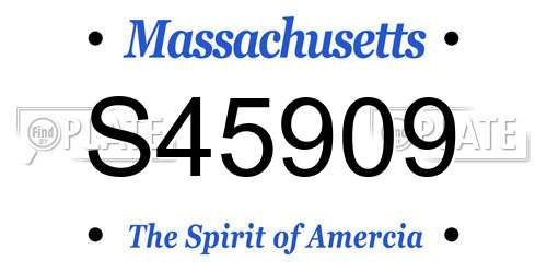 S45909 Massachusetts License Plate