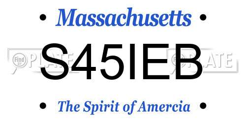 S45IEB Massachusetts License Plate