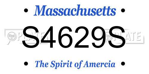S4629S Massachusetts License Plate
