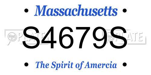 S4679S Massachusetts License Plate
