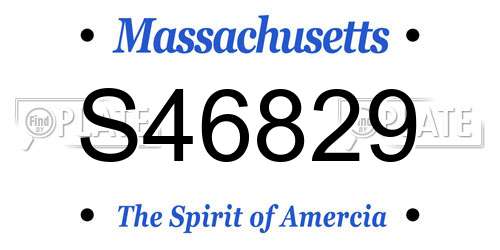 S46829 Massachusetts License Plate