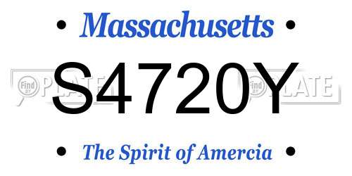 S4720Y Massachusetts License Plate