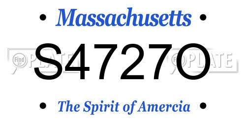 S4727O Massachusetts License Plate
