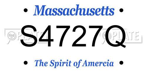 S4727Q Massachusetts License Plate