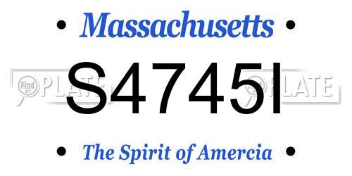 S4745I Massachusetts License Plate