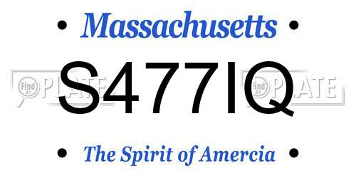 S477IQ Massachusetts License Plate