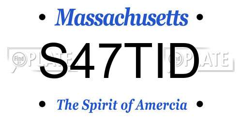 S47TID Massachusetts License Plate