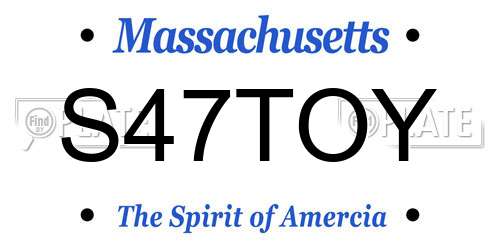 S47TOY Massachusetts License Plate