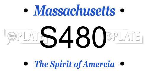 S480 Massachusetts License Plate