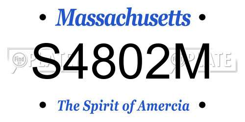 S4802M Massachusetts License Plate