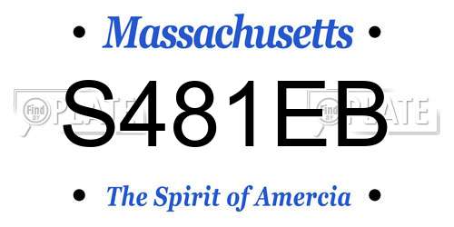 S481EB Massachusetts License Plate