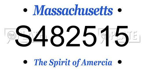 S482515 Massachusetts License Plate