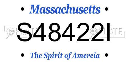 S48422I Massachusetts License Plate