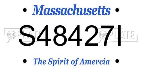 S48427I Massachusetts License Plate