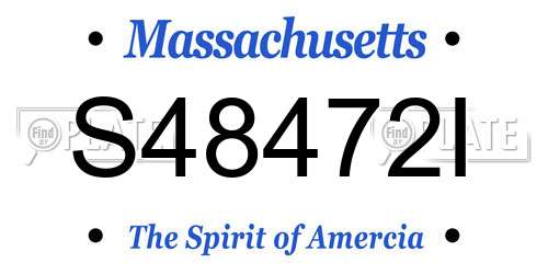 S48472I Massachusetts License Plate