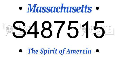 S487515 Massachusetts License Plate