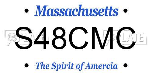 S48CMC Massachusetts License Plate