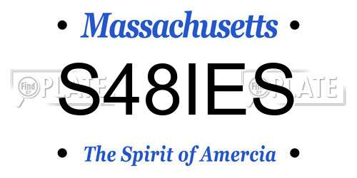 S48IES Massachusetts License Plate