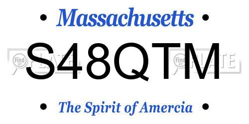S48QTM Massachusetts License Plate