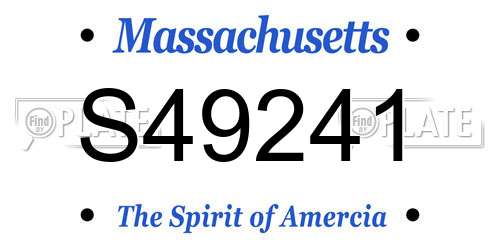 S49241 Massachusetts License Plate
