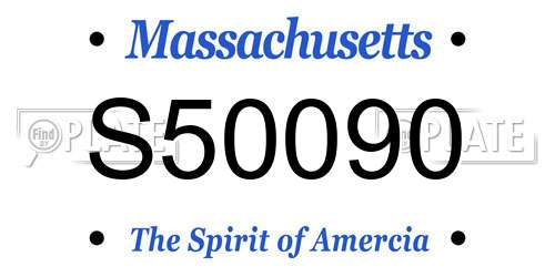S50090 Massachusetts License Plate
