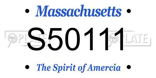 S50111 Massachusetts License Plate
