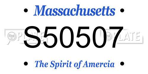 S50507 Massachusetts License Plate