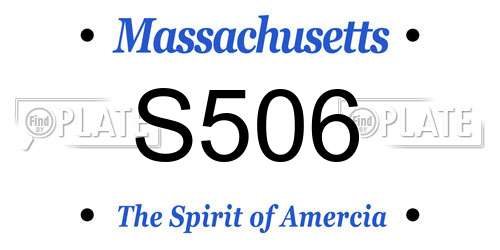 S506 Massachusetts License Plate
