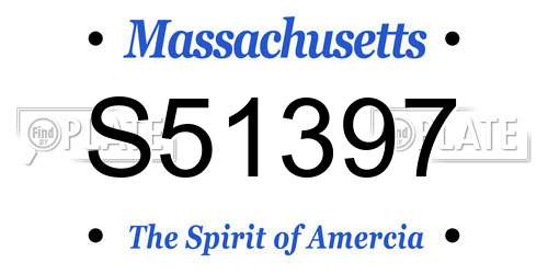 S51397 Massachusetts License Plate