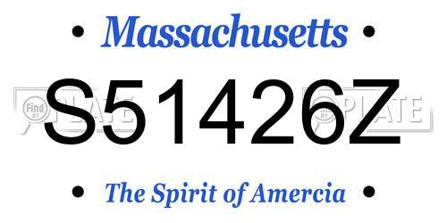 S51426Z Massachusetts License Plate