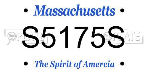 S5175S Massachusetts License Plate