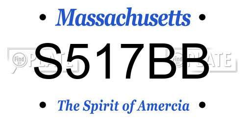 S517BB Massachusetts License Plate
