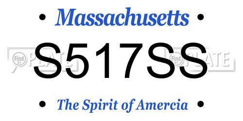S517SS Massachusetts License Plate