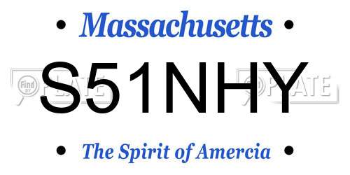S51NHY Massachusetts License Plate
