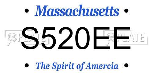 S520EE Massachusetts License Plate