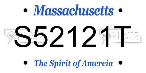 S52121T Massachusetts License Plate