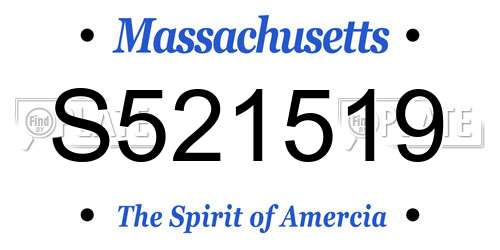 S521519 Massachusetts License Plate
