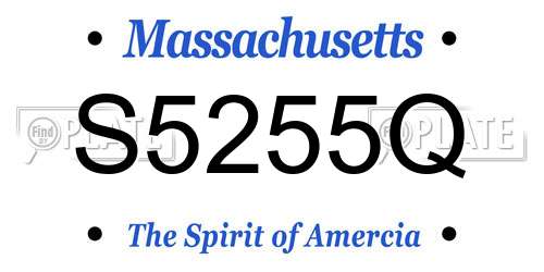 S5255Q Massachusetts License Plate