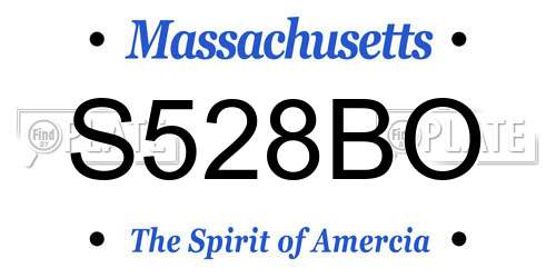 S528BO Massachusetts License Plate