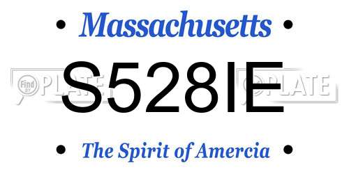 S528IE Massachusetts License Plate